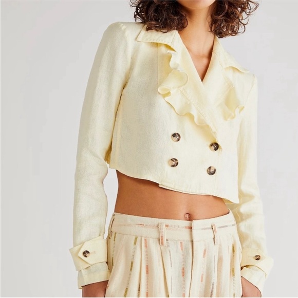 Free People Jackets & Blazers - NWOT Free People Bennie Crop Blazer